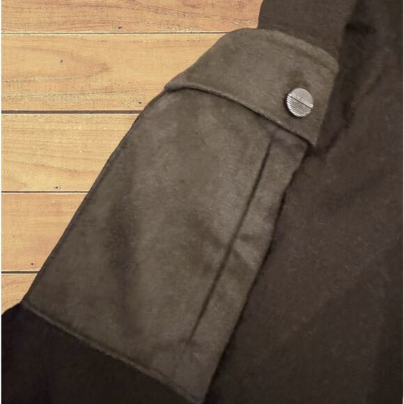 Ted Baker London Sage Green Wool Blend Microsuede Accent Sweater Size US 10/M - Picture 10 of 12